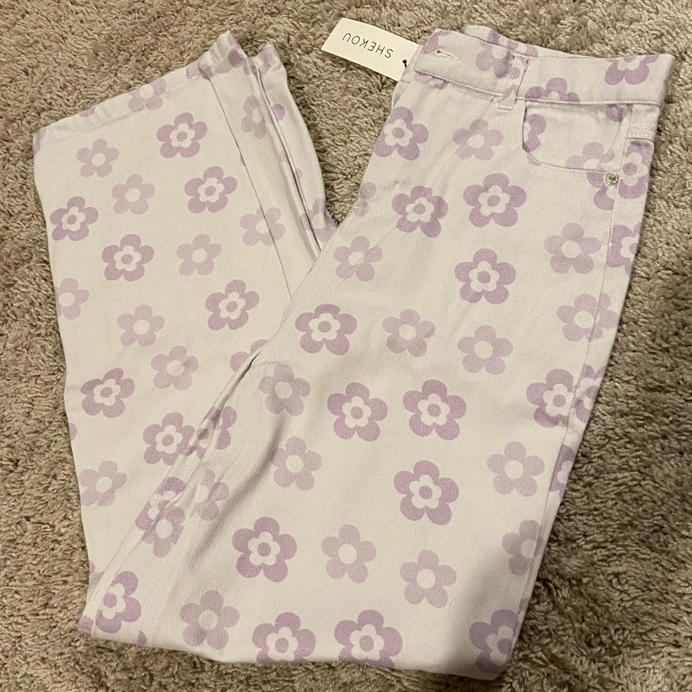 Purple Flower Pants